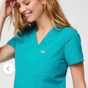 FIGS Catarina™ Scrub Top - Teal (Small)